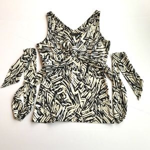 BCBG Fitted Sleeveless Top with Waist Tie